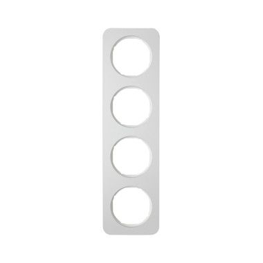 Berker 10142174 Rahmen 4-fach, R.1, Alu/polarweiß