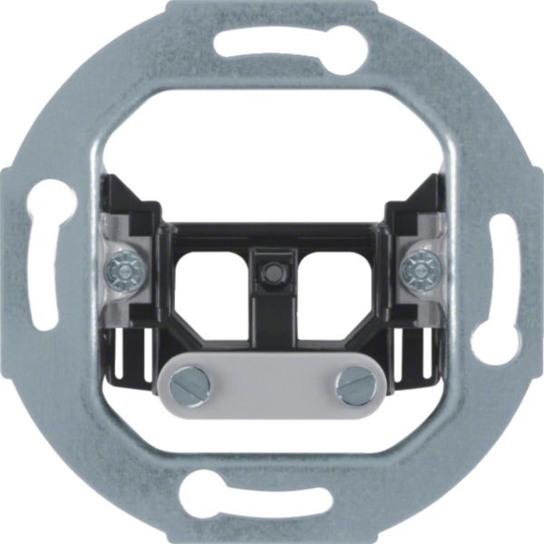 Hager WDF4411 Kabelauslass mit geringer Einbautiefe, mit Zugentlastung, ohne Klemmblock, Tragring rund, Unterputz