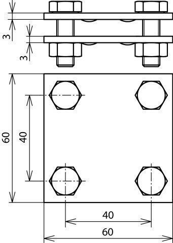 Dehn 318 033 Kreuzstück für Flachleiter