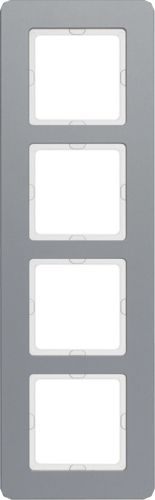 Berker 10146074 Rahmen 4-fach, Q.7, Alu, Aluminium gestrahlt