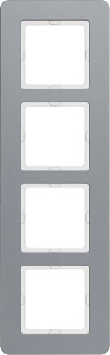Berker 10146074 Rahmen 4-fach, Q.7, Alu, Aluminium gestrahlt