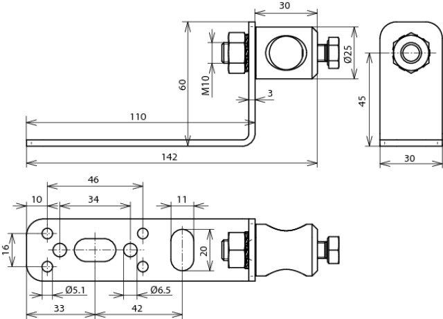 Dehn 106 311 DEHNiso Befestigungswinkel 90°