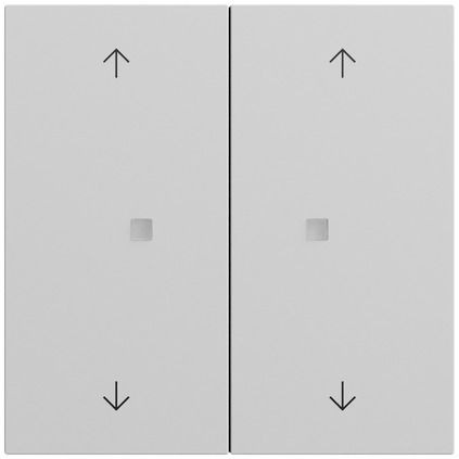Gira 538676 Wippe 2-fach mit Pfeilsymbolen und Kontrollfenster, System 70, grau matt (lackiert)