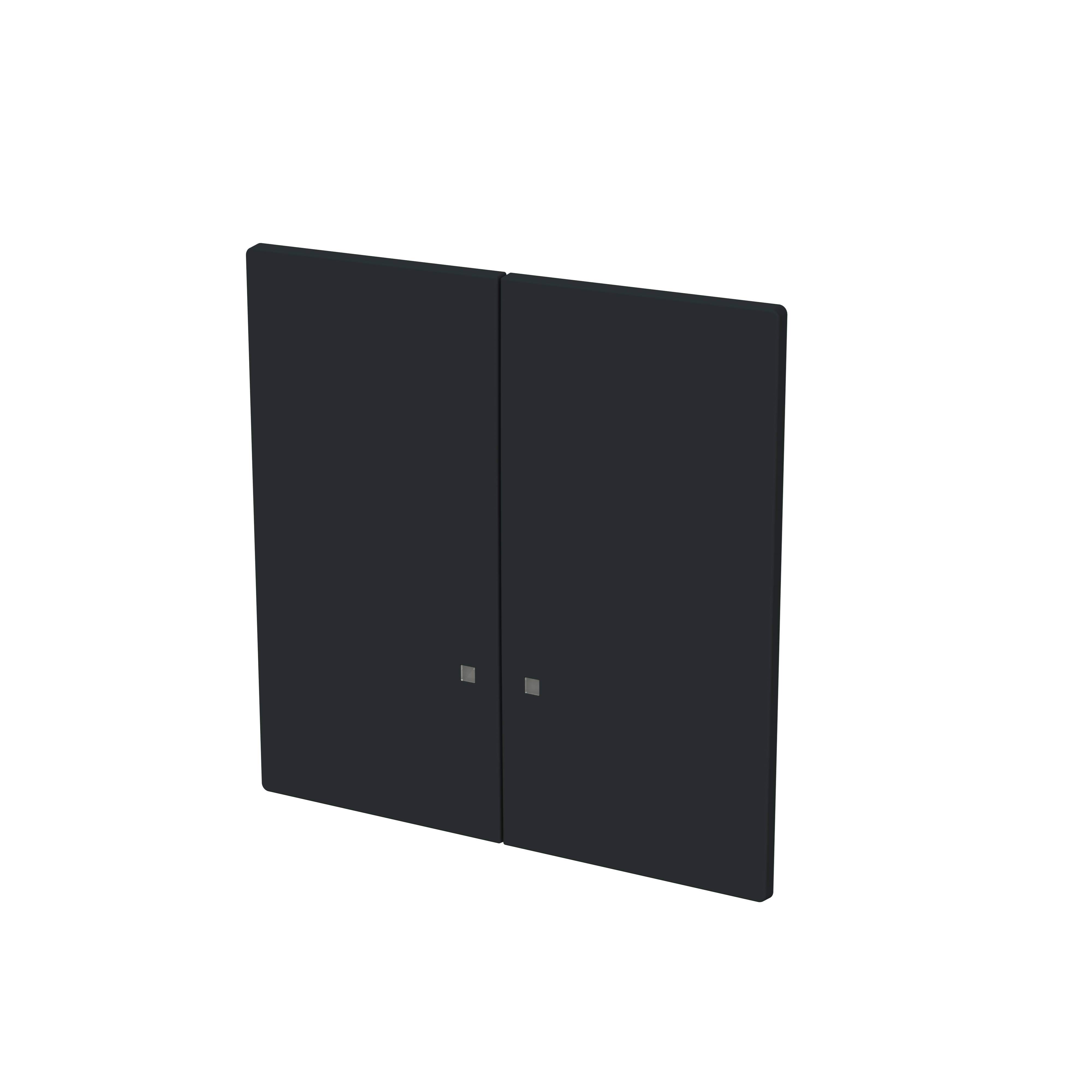 Busch-Jaeger 1785 K-45M Wippe 2-fach mit kleiner transparenter Kalotte, schwarz matt, Busch-art linear
