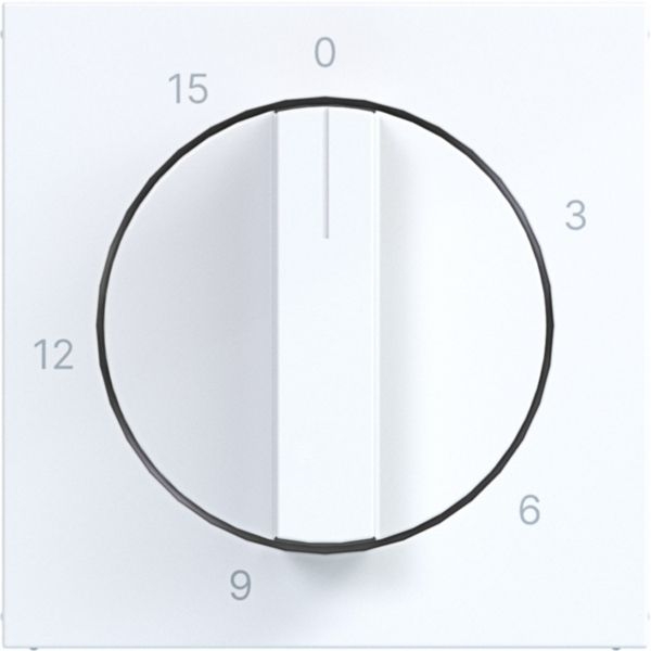 Hager WAF1314WG Zentralstück für mechanische Zeitschaltuhr 0-15 min, A.x/C.x, lichtweiß glänzend