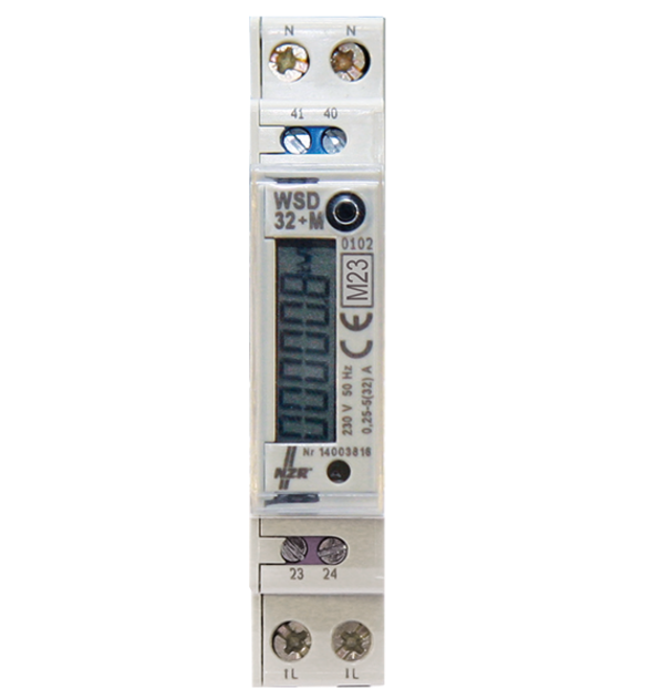 NZR 30220416 EcoCount WSD 32+M Wechselstromzähler, elektronisch, MID geeicht, 5(32)A, M-Bus Schnittstelle