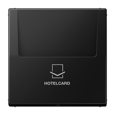 Jung LS590CARDSWM Hotelcard-Schalter (ohne Taster-Einsatz), Hotelcard, Serie LS, graphitschwarz matt