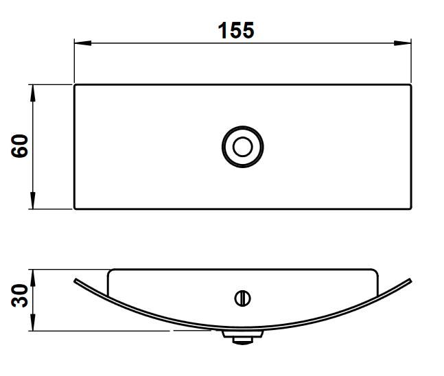 Albert 690759 Klingelplatte Edelstahl, halbrund, 155x60mm