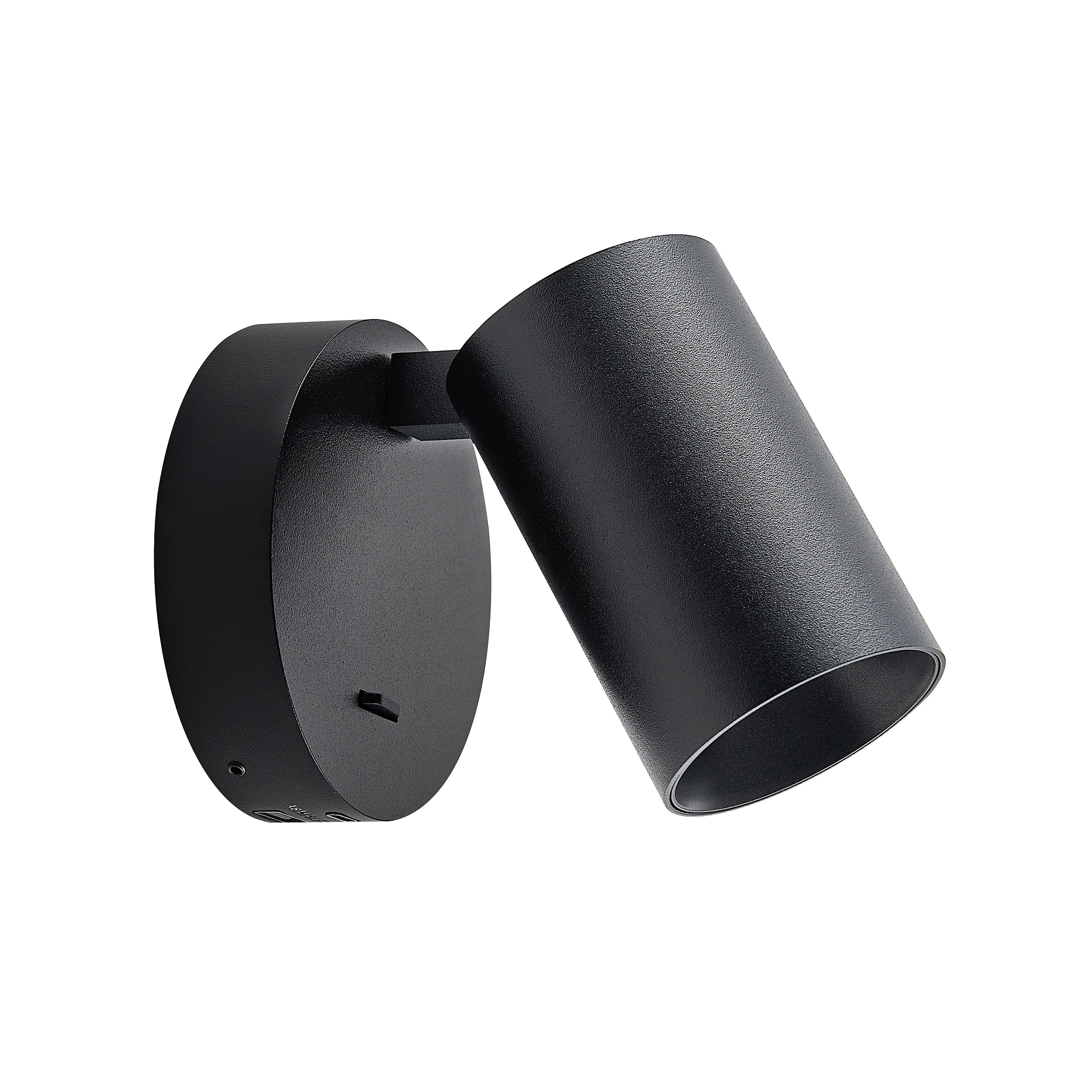 Deko-Light 341336 Wandaufbauleuchte, Can Tilt rund USB, 1x 7,5 W GU10, 220-240 V/AC, IP 20, weiß