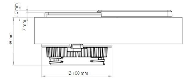 EVOline® Tisch-Einbausteckdose Square80 mit USB u.CAT6-flexibel