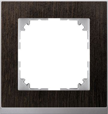 Merten MEG4010-3671 Rahmen 1-fach, M-Pure Decor, Wenge/aluminium