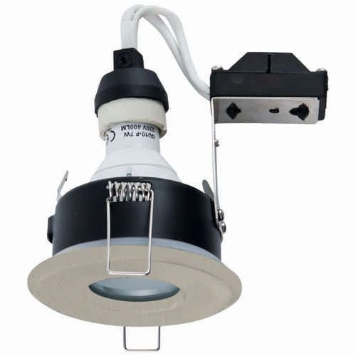 Heitronic 23877 Einbaustrahler DL7001, für GU10 max. 5 W, IP65, eisen gebürstet