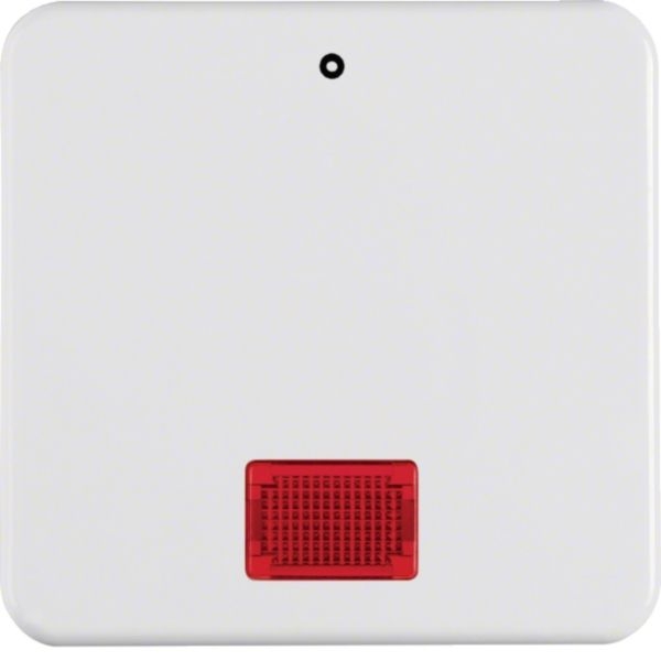 Hager WWW1314PW Wippe 1-fach mit roter Linse und Aufdruck '0', WG UP IP44, polarweiß glänzend
