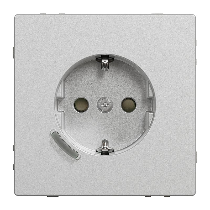 Merten MEG2380-6036 Connected Schutzkontakt-Steckdose 16A, System Design, Edelstahl, Thermoplast lackiert