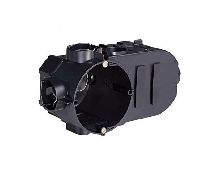 Zewotherm 14010109 ZEWO Unterputzdose mit Tunnelstutzen, zur Installation von Steuerung und Netzteil, 150x85x70 mm, Elektronik-Dose für TOUCH/LED Steuerung, schwarz