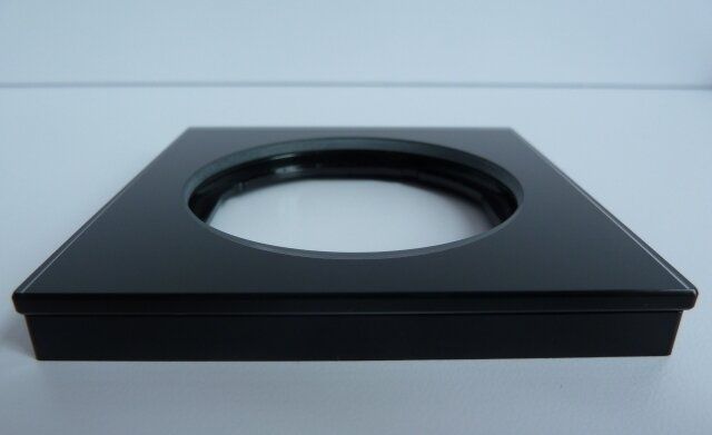 Berker 10132216 Rahmen 3-fach, R.3, Glas schwarz