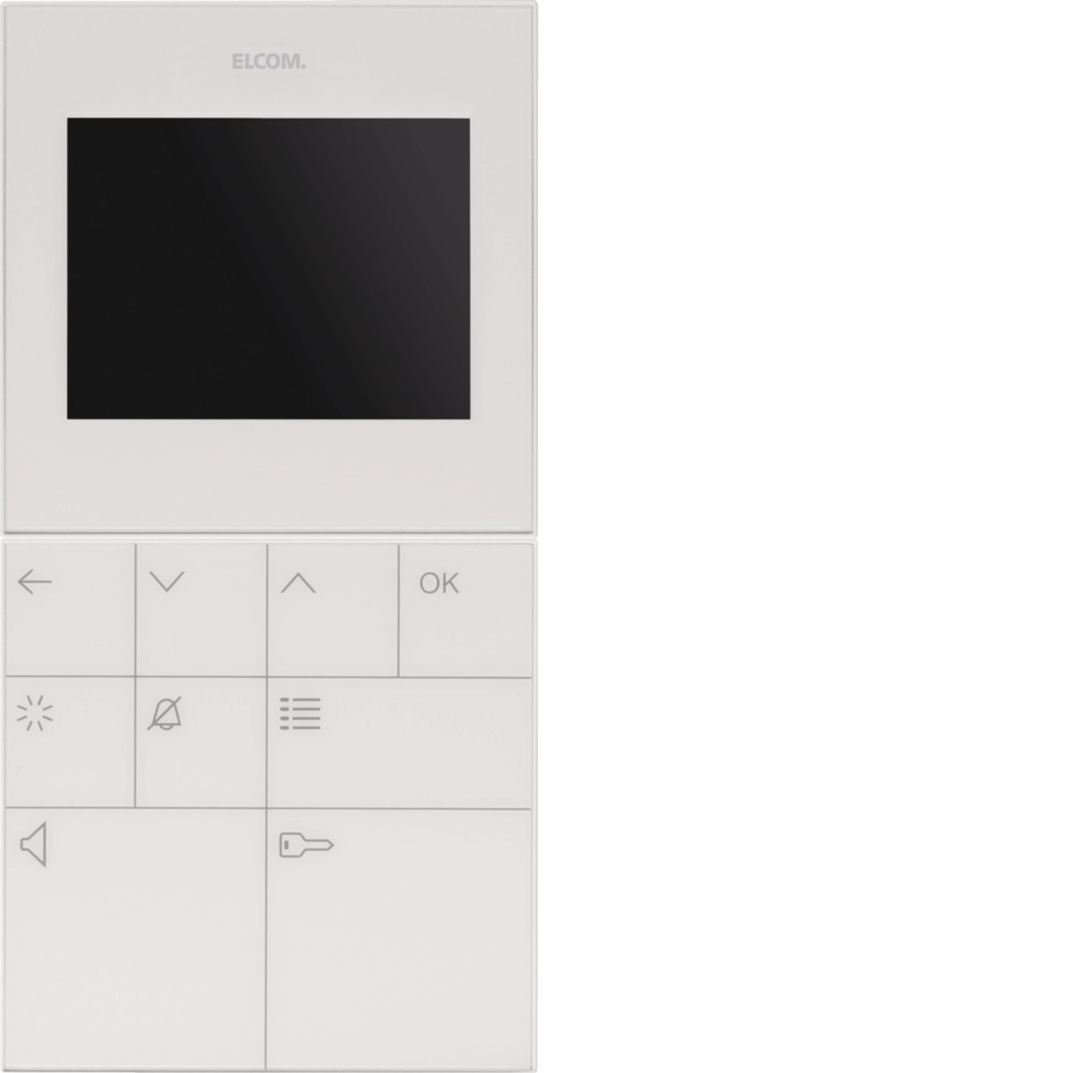 Elcom 1835103 Video Innenstation Aufputz, 2D-Video für Videosprechanlagen, weiß