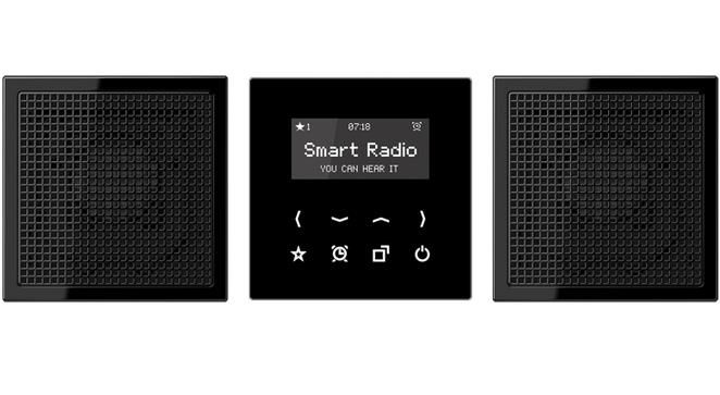 Jung DABLS2BTSW Smart Radio DAB+mit Bluetooth Set Stereo