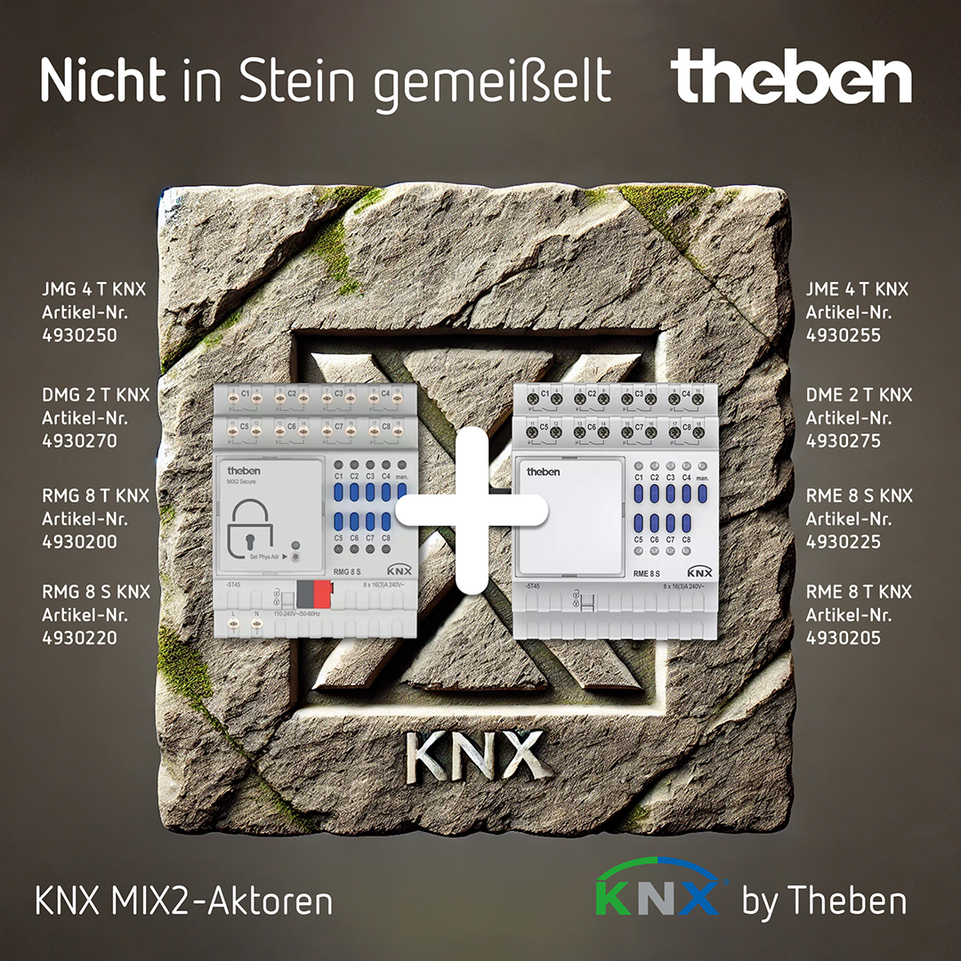 Theben 4930205 RME 8 T KNX Schalt-/Jalousieaktor 4/8-fach, Erweiterungsgerät