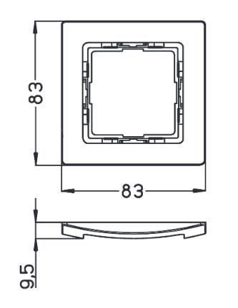 Kopp 308402001 Abdeckrahmen 1-fach, HK 05