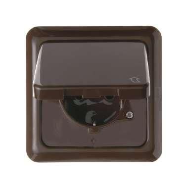 Berker 471801 Schutzkontakt-Steckdose mit Klappdeckel und Rahmen