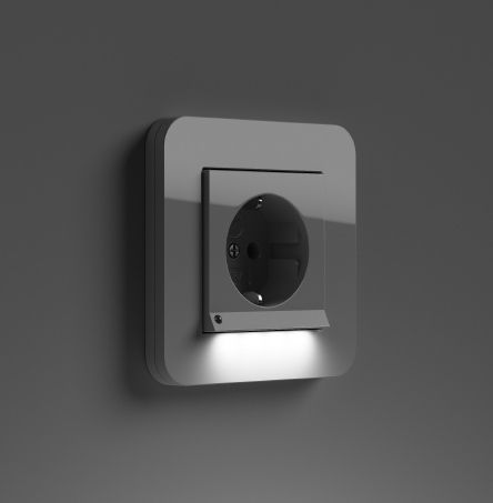 Gira 0211423 Abdeckrahmen 1-fach, Gira E3, dunkelgrau Soft-Touch mit Trägerrahmen anthrazit