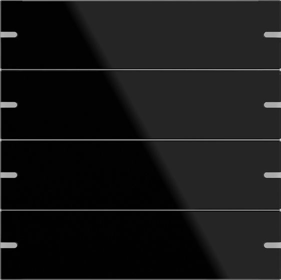 Gira 502405 Wippenset 4-fach für Tastsensor 4.95, Glas schwarz