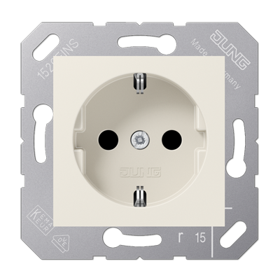 Jung CD5120BF Schutzkontakt-Steckdose, 16 A 250 V ~, Thermoplast, 50 x 50 mm, weiß