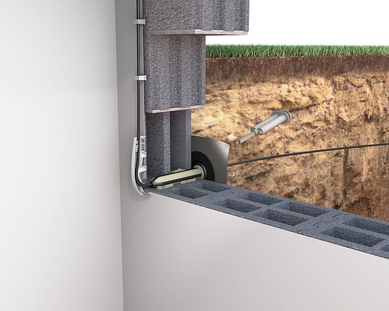 Hauff 3030598349 Elektrokabel-Durchführung Ø 7-15 mm für Gebäude mit oder ohne Keller EKD25 1x7-15 PRO