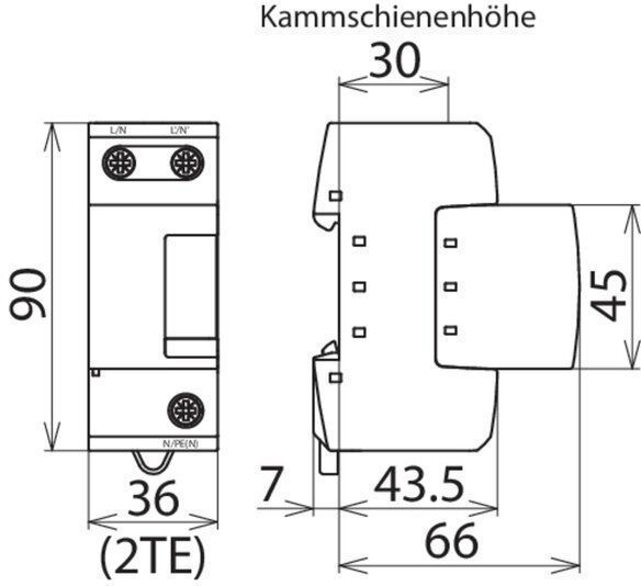 Dehn 961122 Blitzstromableiter Typ 1 DEHNbloc H M 1-polig 255V AC