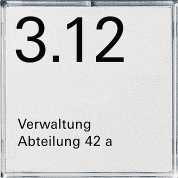 Gira 107100 Namens-/Türschild 1-fach, Zubehör