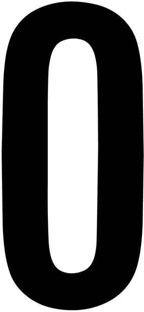 RZB 99223.013.0 Hausnummern-Ziffer "0" Höhe 120mm