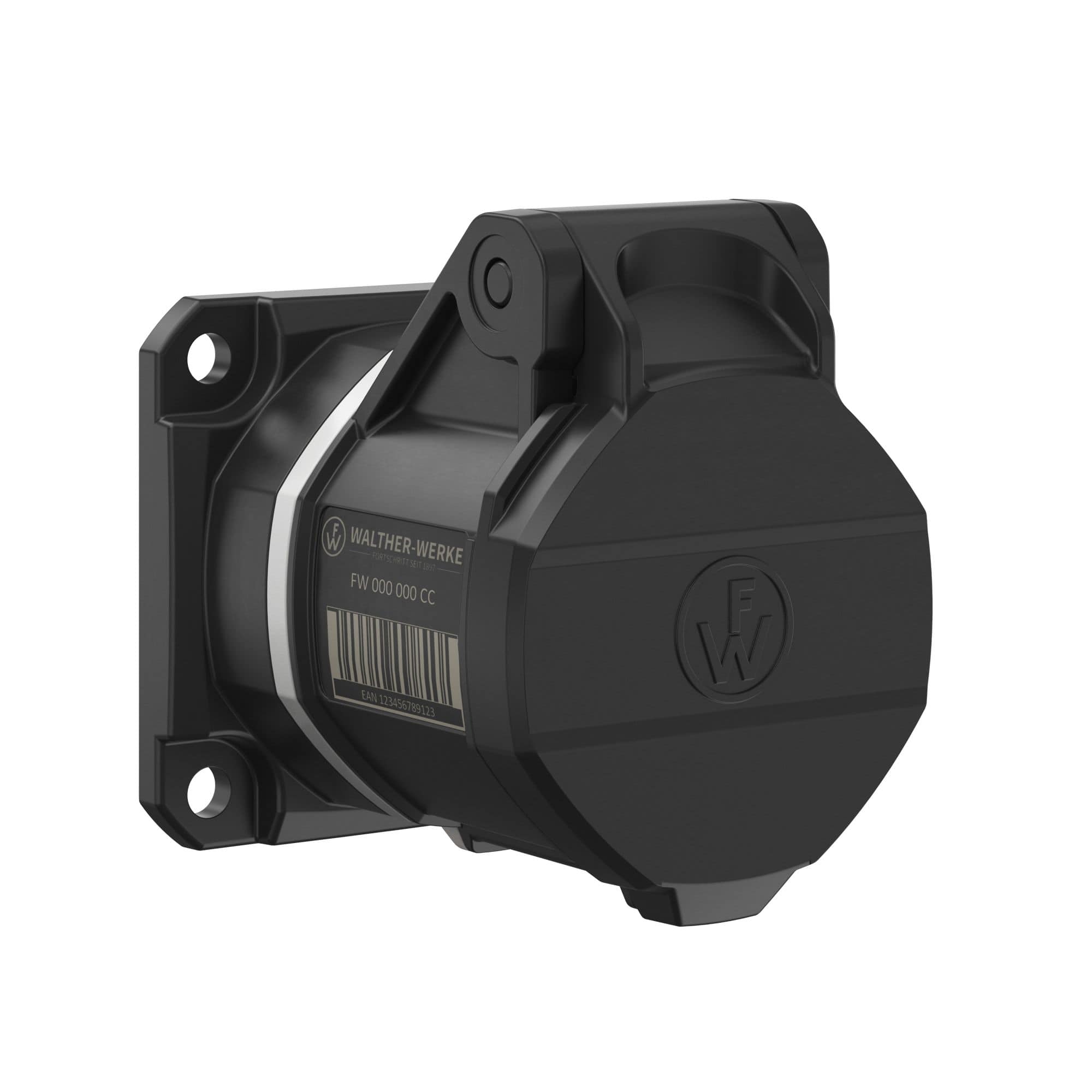 Walther Werke FW412308SK CEE NEO Anbaudose gerade 16A 3P 8h IP54 mit Schraubtechnik und 60x60mm Flansch
