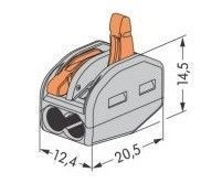 WAGO 222-412 Verbindungsklemmen 2x0,08-2,5/4mm²