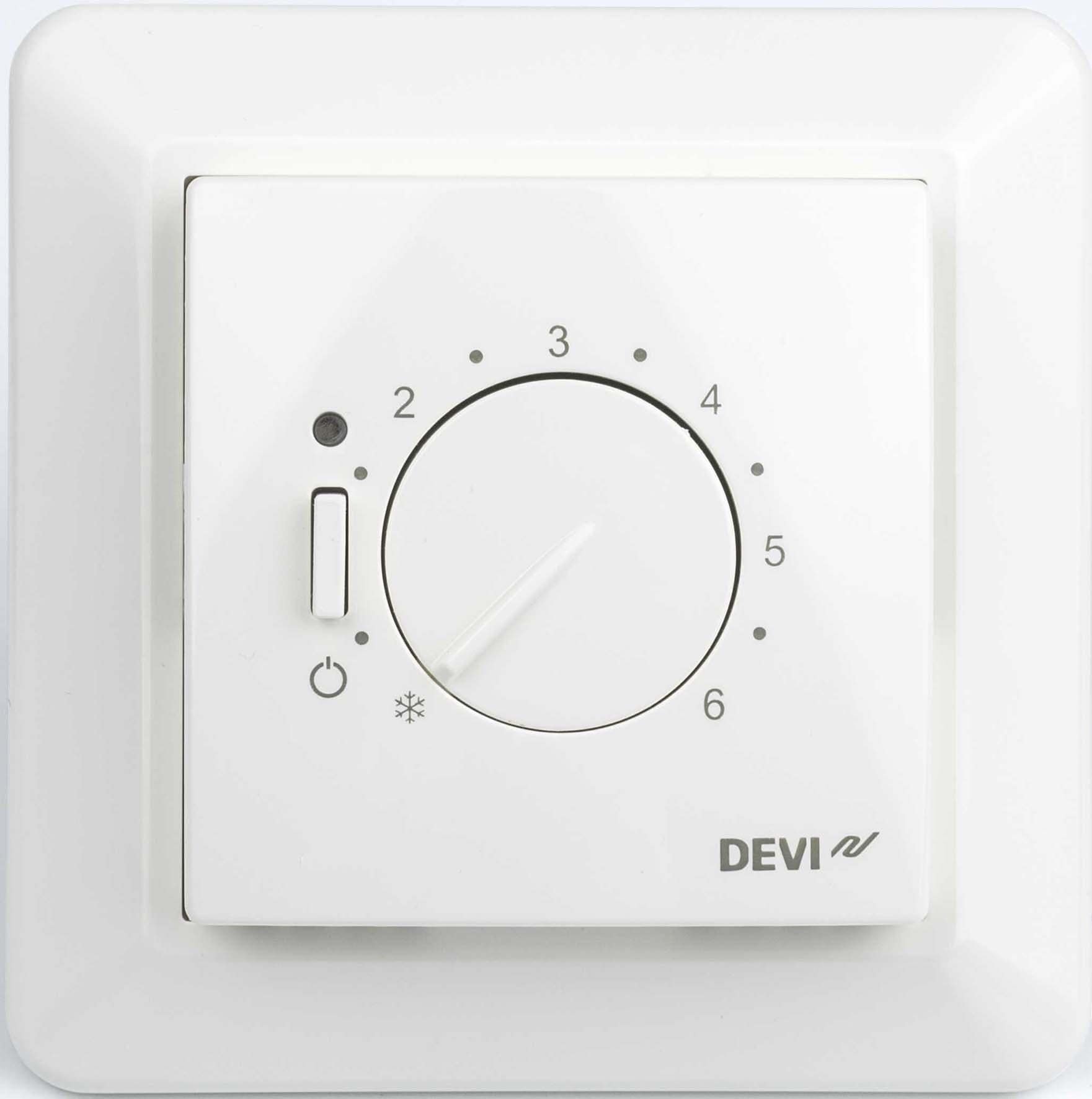 Devi 140F1030 Devireg530 Thermostat mit Bodenfühler, Unterputz
