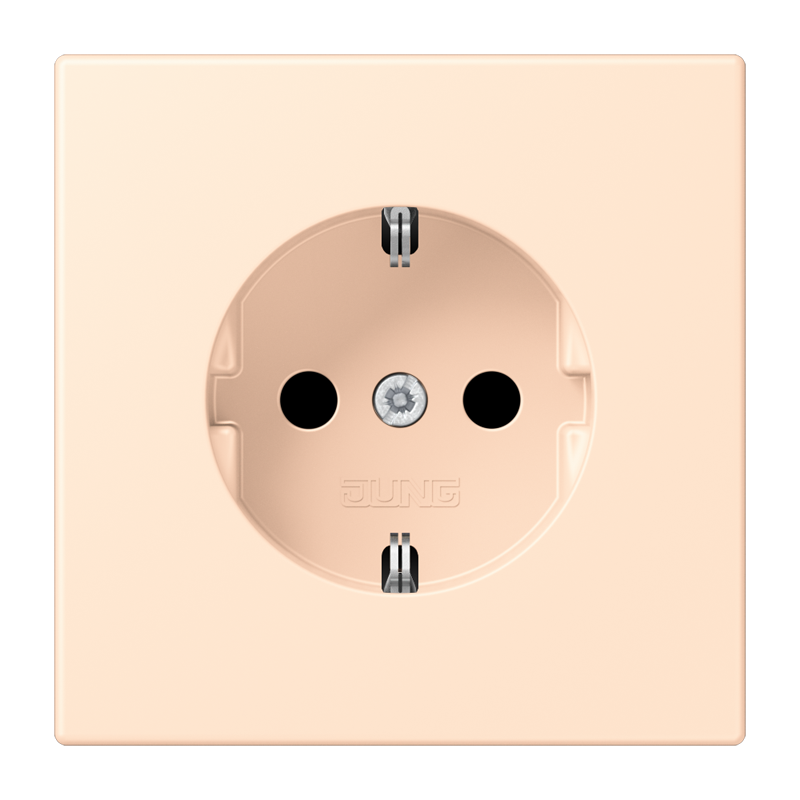 Jung LC1520KI238 Schutzkontakt-Steckdose, Safety+, Les Couleurs® 32123, terre sienne pâle