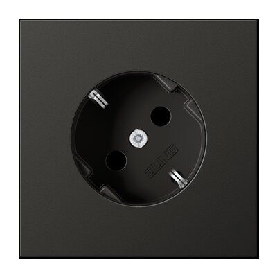 Jung AL2520-45AN Schutzkontakt-Steckdose 45°, 16 A 250 V ~, Aluminium lackiert, Serie LS, anthrazit
