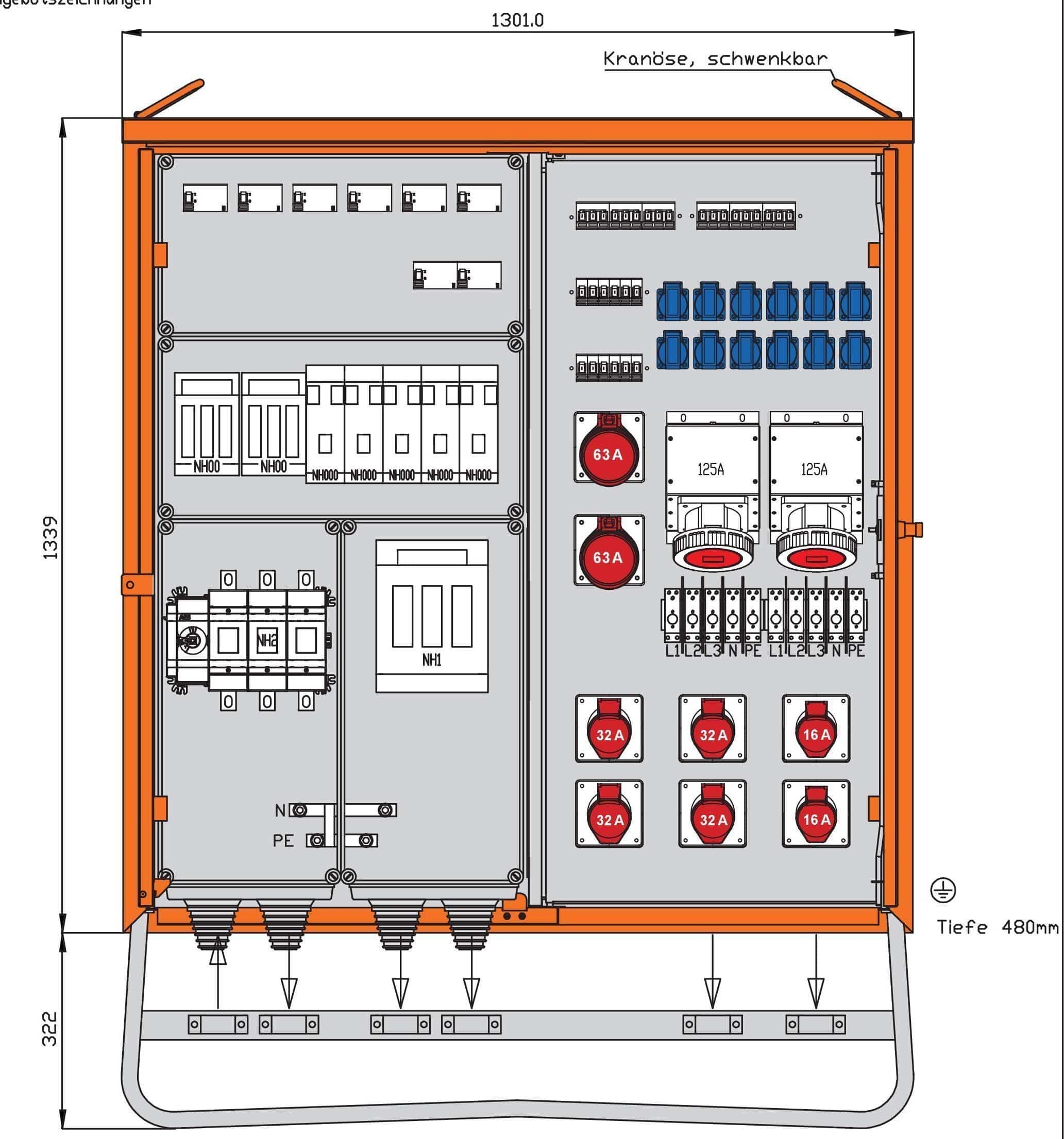 Walther Electric WV0623R1 Verteilerschrank 246kVA