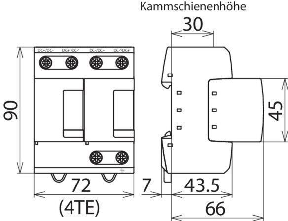 Dehn 971221 Koordinierter Blitzstromableiter Typ 1 DEHNsecure M für DC-Stromkreise