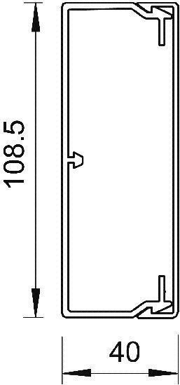 OBO Bettermann WDK-40110 RW LF-Kanal 40 x 108,5 mm, reinweiß
