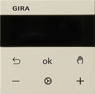 Gira 539301 S3000 Raumtemperaturregler Display, System 55, cremeweiß glänzend
