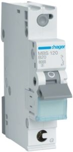 Hager MBS 120 Leitungsschutzschalter 20A, 1polig