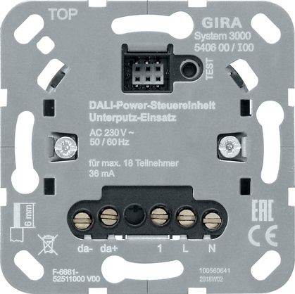 Gira 540600 System 3000 DALI Power Steuereinheit Unterputz-Einsatz