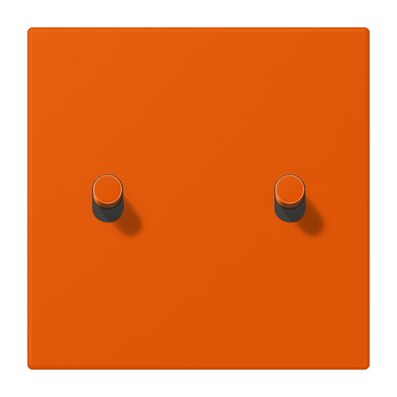 Jung LC12-5R0260 Abdeckung mit Kipphebel "Zylinder", 2 Kipphebel, orange vif