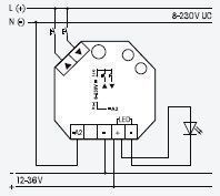 Eltako ELD61/12-36V DC LED-Dimmschalter 12-36V DC