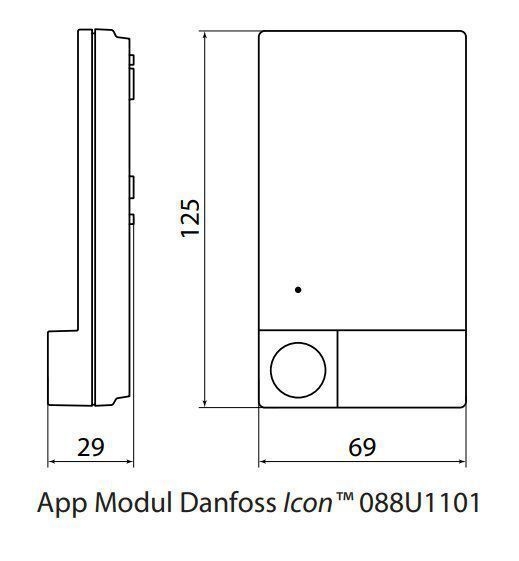 Devi 088U1101 Danfoss Icon, App Modul, 5.0 V, Anschließbar