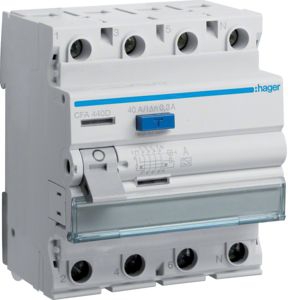 Hager CFA 440 D Fehlerstrom-Schutzschalter, 4polig, 40A, 300mA, Typ A