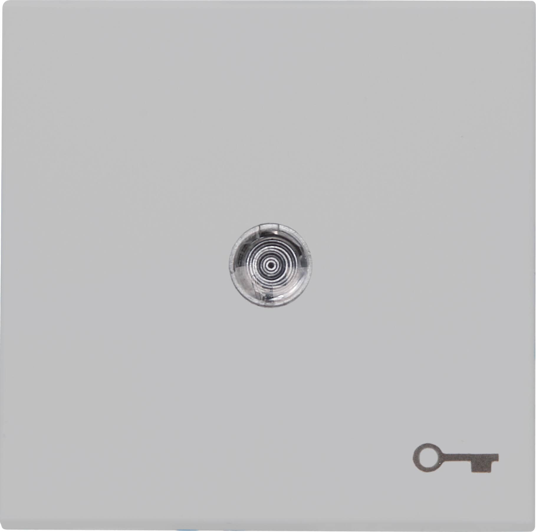 Kopp 490465004 HK07 - Flächenwippe mit Linse und Symbol "Schlüssel", Farbe: grau matt