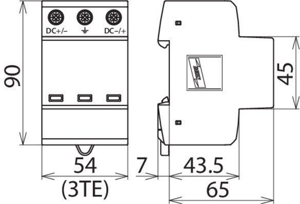 Dehn + Söhne 950531 Überspannungsableiter Typ 2 DEHNguard Mehrpolig für PV-Anlagen bis 600V DC