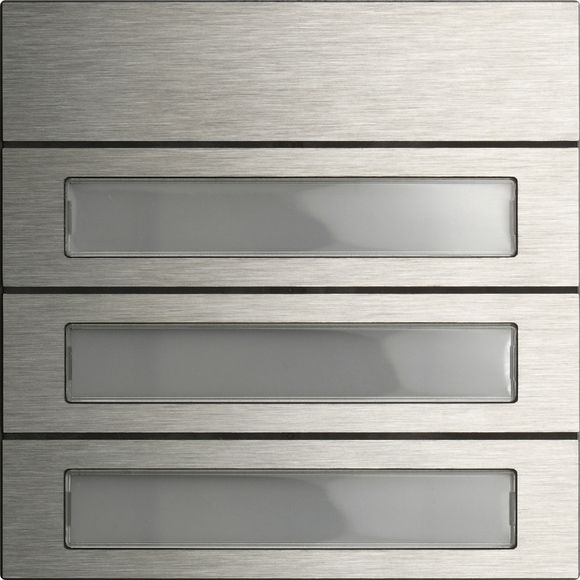 Gira 5533914 Ruftastenmodul 3-fach, System 106, Edelstahl V4A